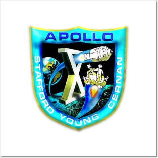 Apollo 10 mission "patch" artwork Posters and Art